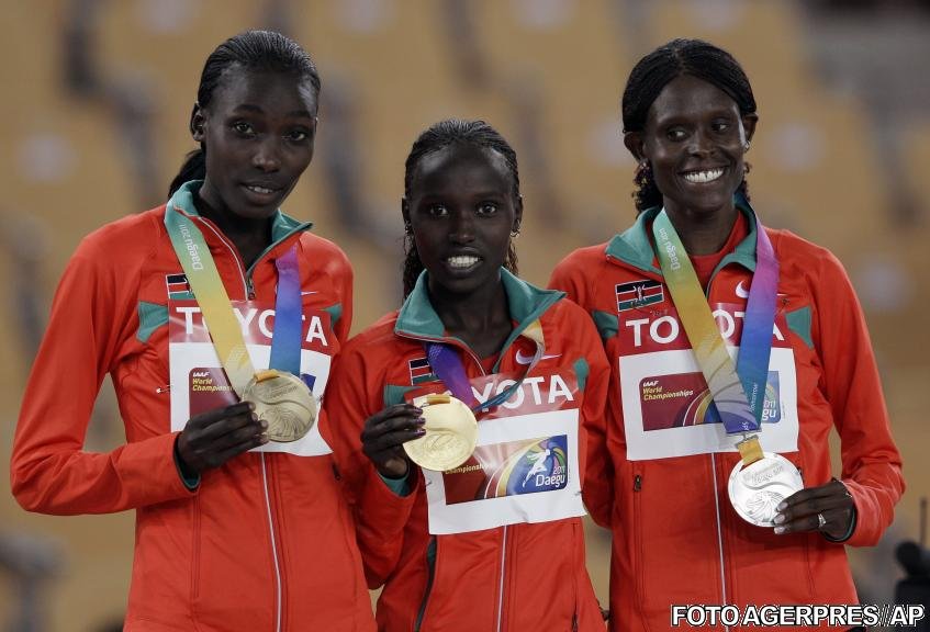 CM de Atletism: Podium kenyan în finala feminină la 10.000 de metri