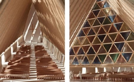 Catedrală ecologică din carton, în Noua Zeelandă. Vezi cum arată edificiul