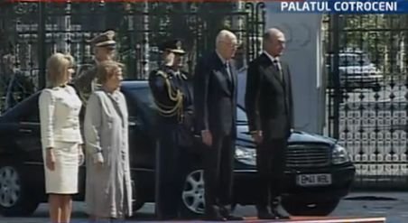 Preşedintele Italiei, Giorgio Napolitano, a sosit în România. El a fost primit de Traian Băsescu