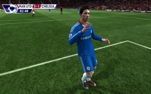 Ratarea lui Torres din meciul cu Manchester Unted, recreată pe FIFA 11