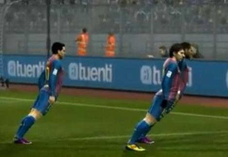 PES 2012: Messi sărbătoreşte golurile în stil Michael Jackson