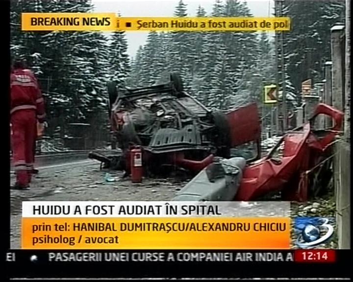 O grămadă de fiare contorsionate: Vezi cum arată maşina lui Şerban Huidu, după accident 112023