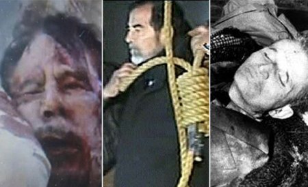 Gaddafi, Saddam şi Ceauşescu - sfârşitul tragic al dictatorilor satanici. Vezi momentele execuţiei
