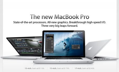 Apple îmbunătăţeşte gama MacBook Pro, fără a face valuri pe această temă