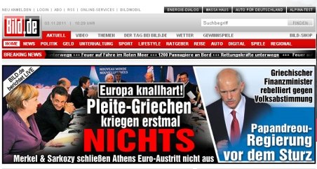 &quot;Luaţi-le euro grecilor&quot;. Tabloidul german Bild îndeamnă la referendum pentru &quot;scoaterea grecilor falimentari din zona euro&quot;