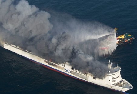 Un feribot care transporta 1.230 de egipteni a luat foc în Marea Roşie