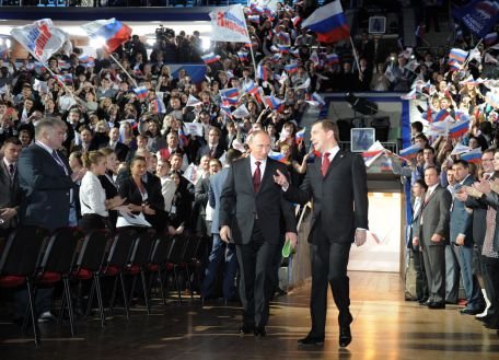 Vladimir Putin, candidatul oficial al partidului Rusia Unită pentru alegerile prezidenţiale