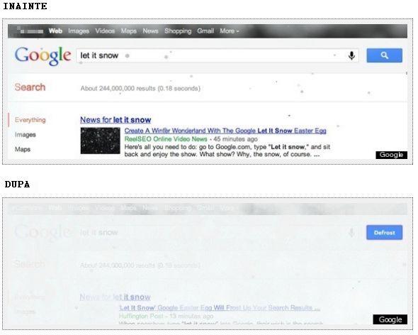 Noua ”jucărie” de la Google îţi îngheaţă ecranul. Vezi cum porneşti ninsoarea pe monitorul tău 121945