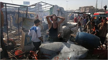 57 de morţi şi 170 de răniţi, într-un atac coordonat format din 10 explozii la Bagdad