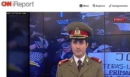 Militarul protestatar Alexandru Gheorghe a apărut la CNN. Locotenentul a manifestat în uniformă, conştient de riscuri