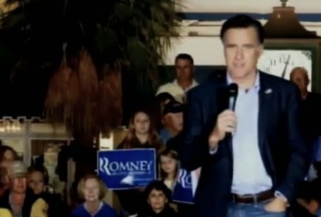 Mitt Romney, posibilul contracandidat al lui Obama, cântă o melodie la un miting electoral din Florida