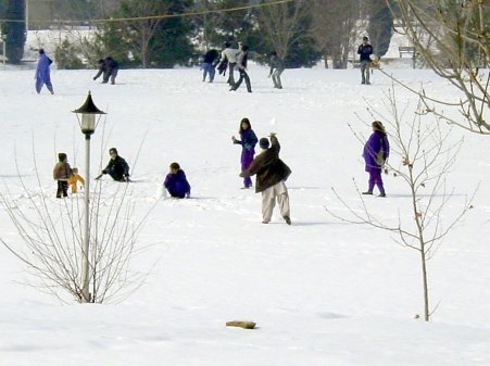 Un nou sport de iarnă a fost inventat la Serbările Zăpezii din Arieşeni - hocheiul cu mătura 