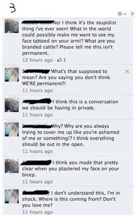 Dragostea nu ţine loc de minte. Şi-a tatuat pe braţ faţa iubitului pe care îl ştia de 5 zile. Reacţia lui face toţi banii 133004