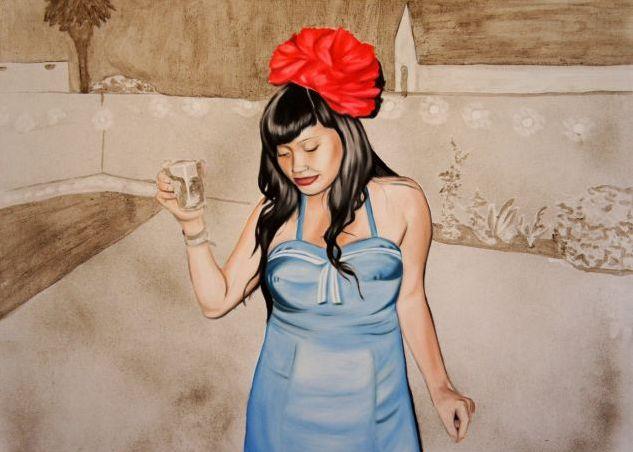 Impresionant! O artistă americană pictează cu praf  137240