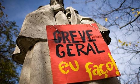 Portugalia, paralizată de o grevă generală ca urmare a măsurilor de austeritate impuse de Guvern