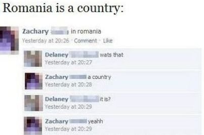 &quot;România e o ţară?! Credeam că e un magazin!&quot; Dovada că Facebook-ul nu este pentru toţi