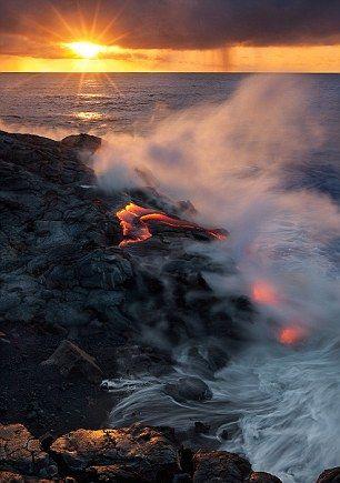 Imagini spectaculoase! Şi-a riscat viaţa pentru a realiza fotografii cu vulcanul activ Kilauea  140294