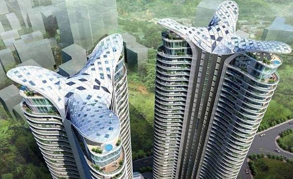 Proiect extravagant! Apartamente cu piscine închise cu sticlă în loc de balcoane 140319