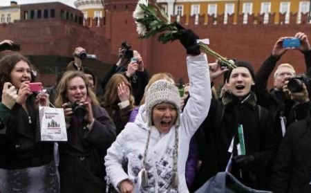 Ruşii s-au săturat de Putin. Sute de persoane au protestat în Piaţa Roşie din Moscova