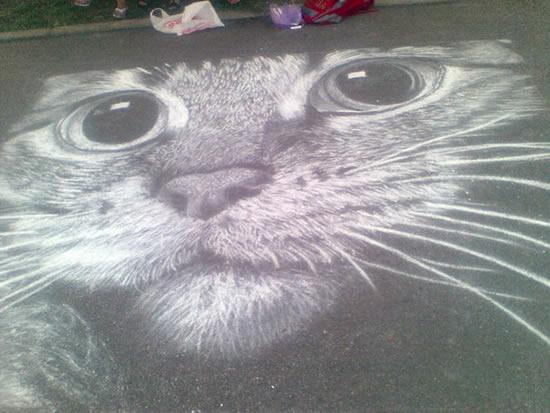 A dus joaca din coplilărie la nivel de artă! Desenele pe trotuar l-au făcut celebru în Rusia  141238