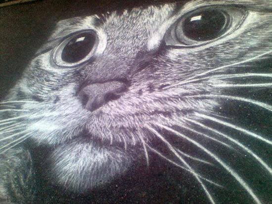 A dus joaca din coplilărie la nivel de artă! Desenele pe trotuar l-au făcut celebru în Rusia  141239