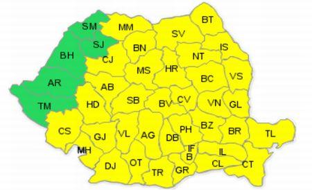 Cod galben de PLOI şi VIJELII în toată ţara. Vezi prognoza meteo 143253