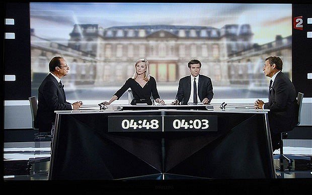 Ultima confruntare înainte de vot. Sarkozy şi Hollande, replici acide şi vorbe tăioase în trei ore de dezbatere liberă