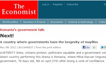 The Economist: România, ţara unde guvernele trăiesc cât o musculiţă