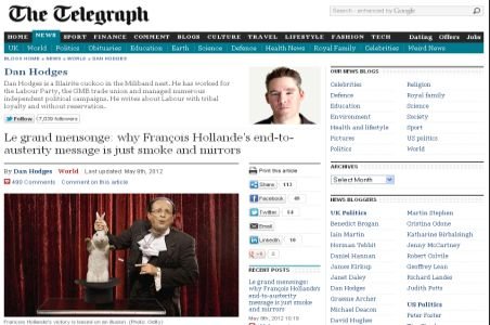 Presa conservatoare britanică îl atacă pe liderul de la Elysee: Hollande nu este zgârcit în iluzii