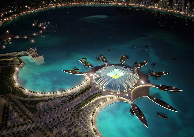 Construcţiile teleportate din viitor. Cum se pregătesc arabii pentru Cupa Mondială de peste 10 ani