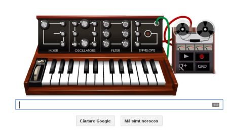 Google îl omagiază pe pionierul muzicii electronice, Robert Moog, printr-un logo inedit