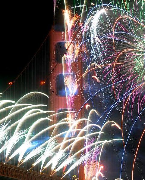 O legendă sărbătorită ca la carte. Imagini de la spectacolul grandios susţinut în onoarea podului Golden Gate 148662