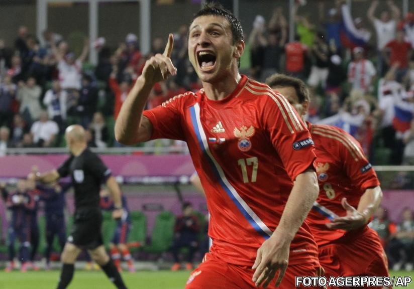 Rusia a debutat în forţă la EURO, 4-1 cu Cehia