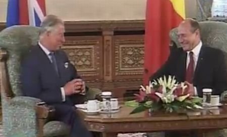 Prinţul Charles a fost primit la Palatul Cotroceni de preşedintele Băsescu 