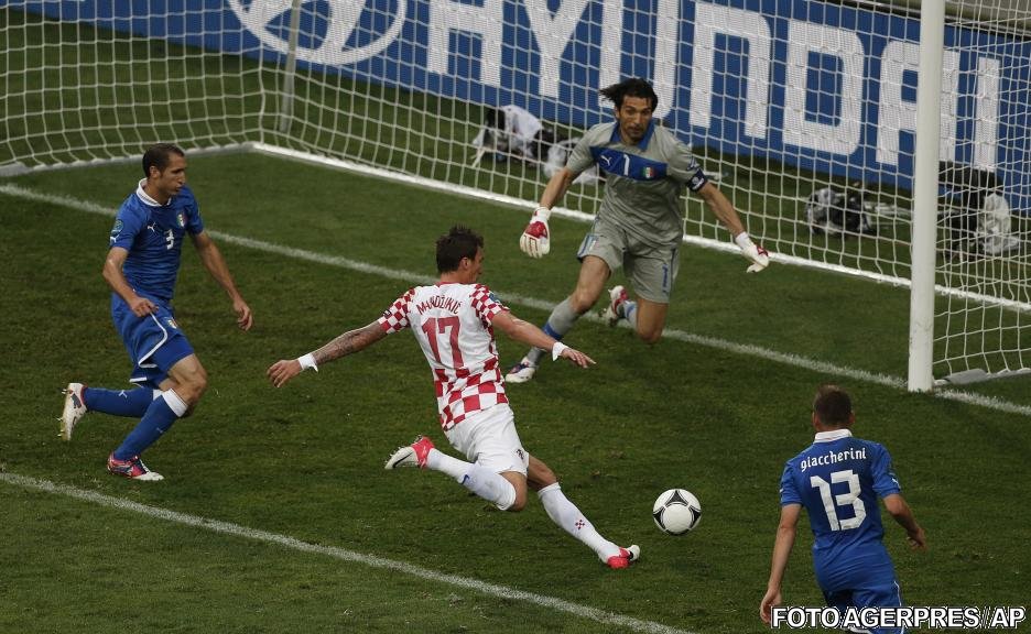 EURO 2012: Italia obţine doar o remiză în faţa Croaţiei, scor 1-1