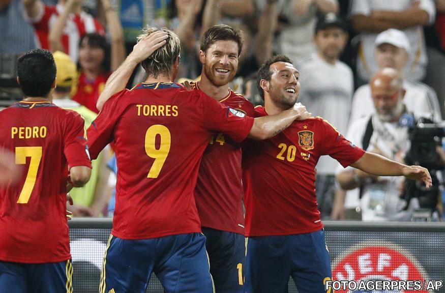 EURO 2012: Dubla lui Xabi Alonso o califică pe Spania în semifinale