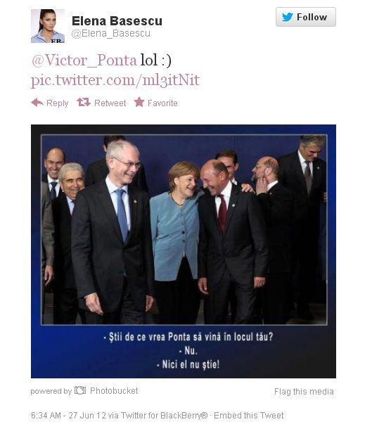 Elena Băsescu se crede spirituală. Vezi ce glumă a postat pe Twitter 154339