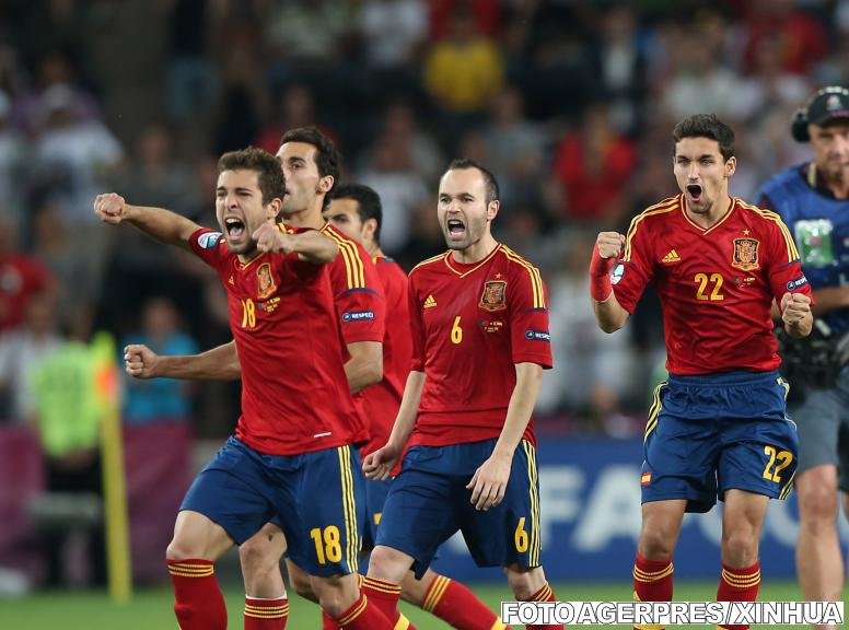 EURO 2012: Spania este prima finalistă, după 4-2 la penaltyuri cu Portugalia
