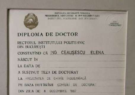 Secvenţial: Întâiul plagiat al ţării, lucrarea de doctorat a Elenei Ceauşescu