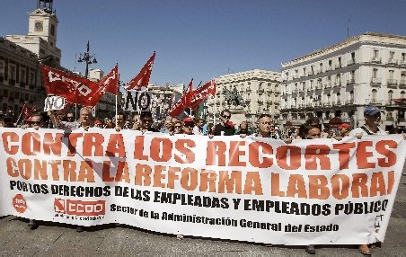 Mii de oameni au protestat în Spania, faţă de noul plan de austeritate al Guvernului