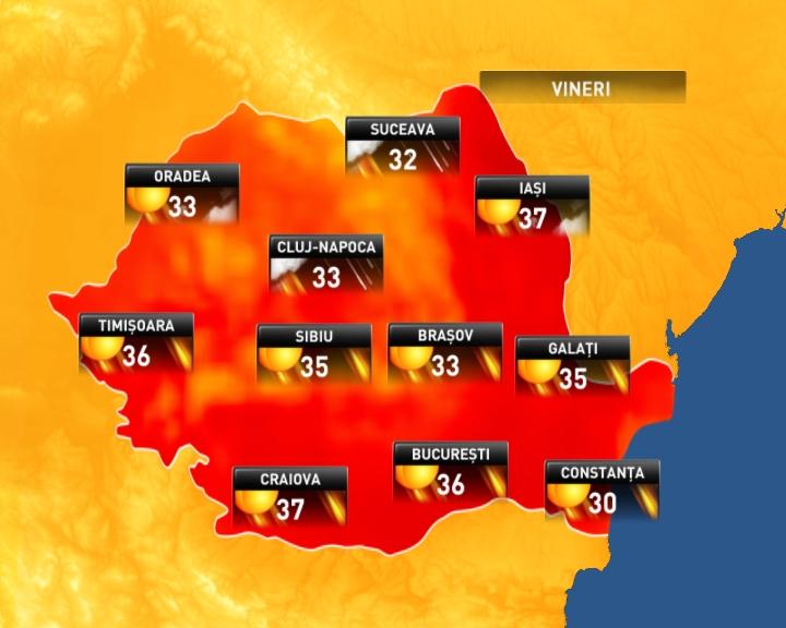 Vreme călduroasă cu temperaturi maxime între 27 şi 34 de grade. Află cum va fi vremea în următoarele zile 157915