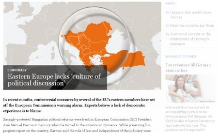 Deutsche Welle: Situaţia din România şi Bulgaria arată că în ţări est-europene lipseşte cultura democraţiei 