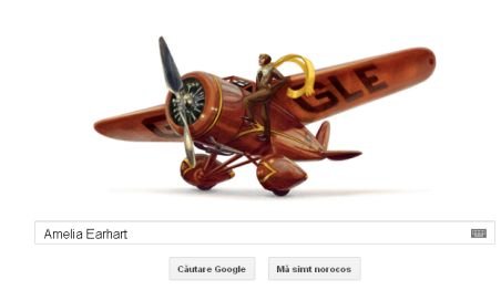 Google o omagiază pe aviatoarea Amelia Earhart, prima femeie pilot care a traversat Atlanticul
