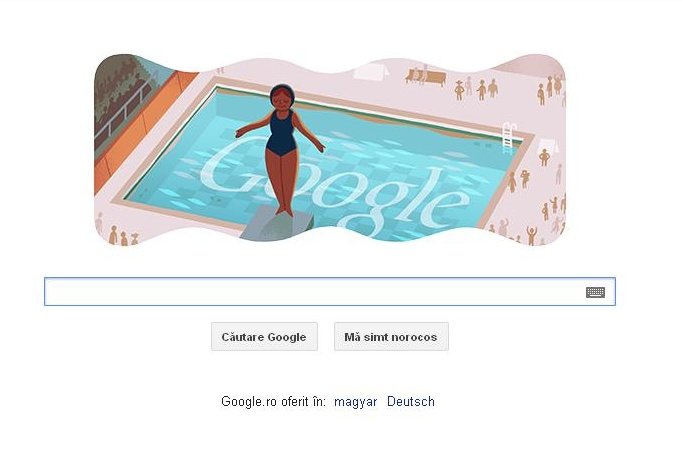 Google şi-a schimbat logoul pentru a marca debutul probelor de sărituri în apă la Olimpiadă