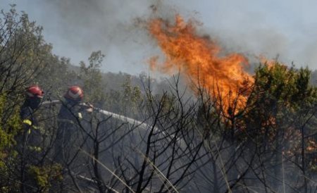 România, sub imperiul flăcărilor. Incendii de vegetaţie uscată şi pădure, în 35 de judeţe