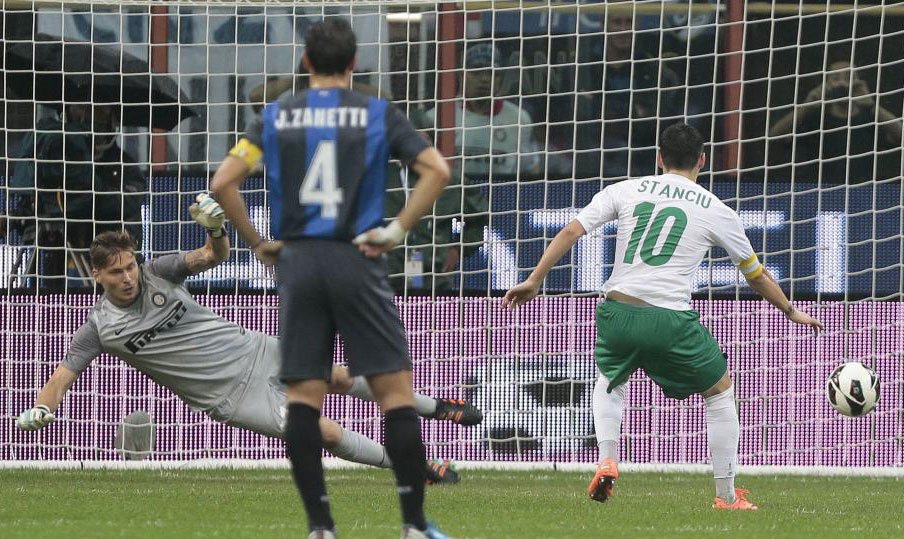 FC Vaslui a condus de două ori la Milano, dar a terminat la egalitate cu Inter, scor 2-2
