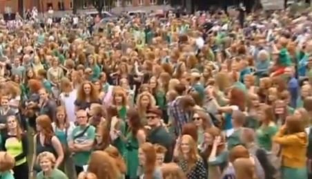 Festivalul oamenilor cu părul roşcat a adunat peste 1000 de persoane, în oraşul olandez Breda