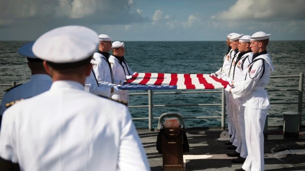 U.S. astronaut Neil Armstrong buried at sea