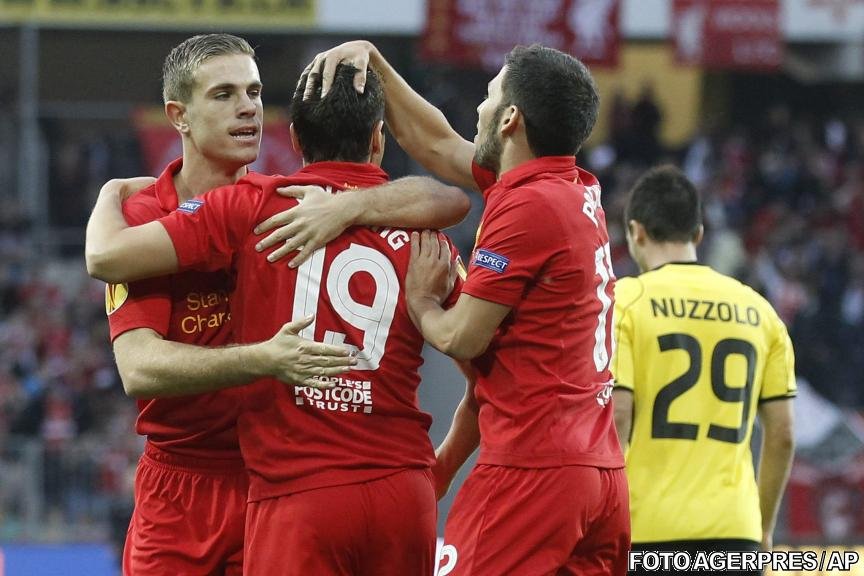 Europa League: Liverpool câştigă spectaculos la Berna. Victorie clară pentru deţinătoarea trofeului