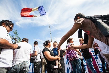 Lille. 700 de persoane au manfiestat, sâmbătă, împotriva unei tabere de romi